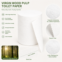 Papier toilette en rouleau, 6 plis, épais, sans mandrin, en pâte de bois vierge, de haute qualité, personnalisé par le fabricant