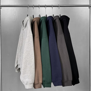 Sudadera con capucha y cremallera completa, de corte holgado, estilo streetwear, 100% algodón, 400 g/m², con logotipo personalizado, para marcas de ropa. - Product Image 3