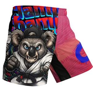 Pantalones cortos MMA para hombre, con estampado, cintura elástica, para entrenamiento en gimnasio, kickboxing, ligeros, de secado rápido, coloridos, para artes marciales mixtas. - Product Image 1