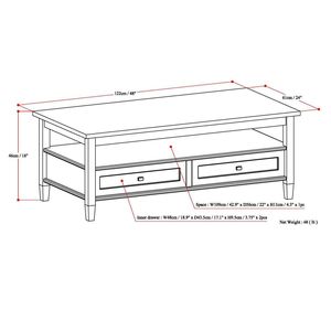 Light Golden <b>Brown</b> Warm Shaker Coffee <b>Table</b> - Product Image 6