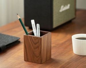 Wooden Brush Holder with Natural Finish for Art Supplies <b>Storage</b> by handmade Collection - Product Image 3