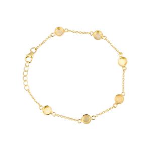 Bracelet chaîne à maillons en argent 925 plaqué or 18 carats fait main, base de 5 mm pour collier de lait maternel DIY, avec pierre en zircon sertie, sac - Product Image 1