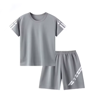 ชุดเสื้อผ้ากีฬาสตรีทแวร์แห้งเร็วสำหรับฤดูร้อน SBEA IMPEX 2 ชิ้น ชุดเซ็ตเสื้อยืดแขนสั้นพิมพ์ลายหลากสีและกางเกงขาสั้นแบบเรียบสำหรับทุกเพศ - Product Image 6
