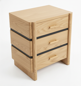 Nightstand 3 Drawer Solid Mango Bed <b>Frame</b> for Bedroom Indoor Wholesale Export Quality Home Furniture OEM ODM Wood Furniture - Product Image 2