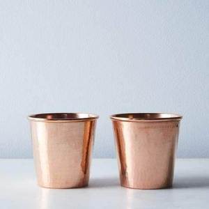 Ensemble de gobelets artisanaux en cuivre réutilisables – Verres à eau traditionnels, finition lisse, pour la maison, la salle à manger, cadeau - Product Image 3