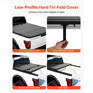 Copertura Rigida Tri-Fold per Cassone Pick-up Compatibile con Chevy/GMC Silverado/Sierra 1500 2019-2025, Cassone da 5.8 ft (70 Pollici), MultiP F-250 Pao - Product Image 3