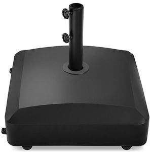 Supporto per ombrellone mobile, materiale HDPE, compatibile con pali da 1,5 a 1,875 pollici, capacità di carico fino a 53 libbre. Acqua, con ruote per il trasporto, E - Product Image 1