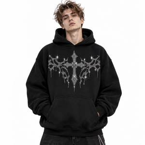 Sudadera con Capucha Regal Three para Hombre, 420 GSM, Felpa de Algodón Grueso, Sudadera con Capucha Extra Grande para Hombre, con Bolsillo Delantero, Informal - Product Image 2