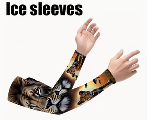 Manchons de bras intégraux en soie glacée personnalisés pour hommes, protection UV UPF50+, rafraîchissants, pour le sport et le gaming HAWK SPORTS INDUSTRIES - Product Image 1