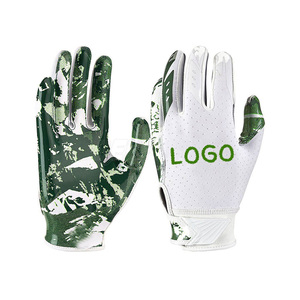 American football gloves with <b>sticky</b> palm grip for receivers training and match use wholesale factory supply - Product Image 4