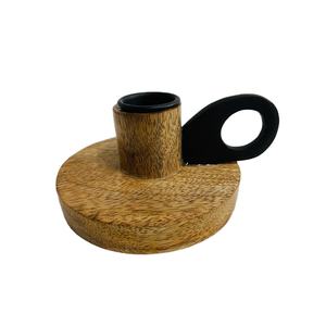 El mejor soporte decorativo para velas de madera, portavelas de madera de forma redonda a precio económico - Product Image 1