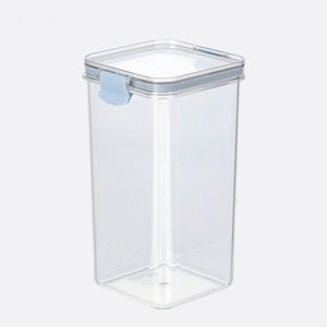 Boîte de conservation alimentaire rectangulaire en plastique hermétique de 750 ml avec couvercle à loquet bleu, boîte transparente pour garder les aliments frais - Product Image 5
