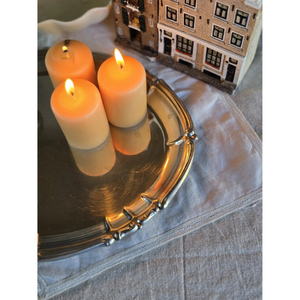 Oval Shaped Stainless Steel Coffee Serving Tray Classic Indian Metal Serving Platters <b>Large</b> Size with Custom size Silver Color - Product Image 5