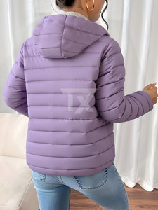 New Arrival 2026 Short Duck Down Coat Winter Jackets Women Puffer Bomber Jacket Hooded Zipper Reversible Waterproof Nylon - Product Image 4