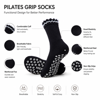 Chaussettes de Pilates antidérapantes à doigts complets, respirantes, élastiques et douces pour Reformer, Yoga, Barre, Danse, pour femmes, avec logo personnalisé, marque privée, en gros