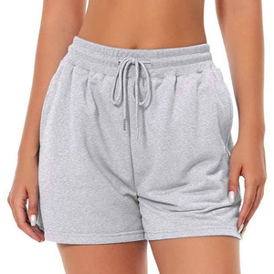 Shorts Casuales Personalizados con Logotipo para Mujer |   Pantalones Cortos Deportivos Gris Jaspeado de Peso Pesado |   Ropa Deportiva y de Descanso al por Mayor - Product Image 1