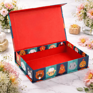 Caja de Regalo Rígida Ecológica Hecha a Mano de Alta Calidad |   Empaque Portátil de Cartón Reciclado con Laminado Mate y Grabado en Relieve - Product Image 1