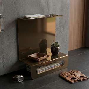 Modern Z-Shaped Black Metal Wall <b>Shelf</b> for Home & Office Storage - Product Image 3