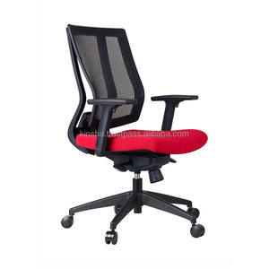 Chaise de bureau ergonomique en maille avec accoudoirs fixes, base chromée, design pivotant, style moderne, couleur noire - Product Image 3