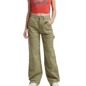 Pantalones Vaqueros de Pierna Recta de Corte Regular Personalizados, Precio al por Mayor, Estilo de Moda, Pantalones Vaqueros Cargo de Cintura Alta para Mujer - Product Image 1