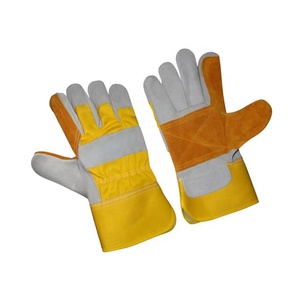 Guantes DE SEGURIDAD DE CUERO dividido a precio de fábrica, resistencia al corte de calor de doble Palma, impermeables, construcción de aparejo canadiense de invierno - Product Image 4