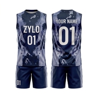 Seragam Flag Football Pria Custom 7 on 7 Jersey Tanpa Lengan Kompresi Bahan Polyester Mesh Cepat Kering