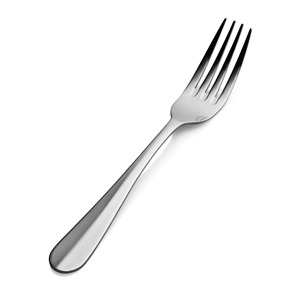 Fourchette à dîner classique en acier inoxydable, finition miroir, manche en métal - Product Image 1