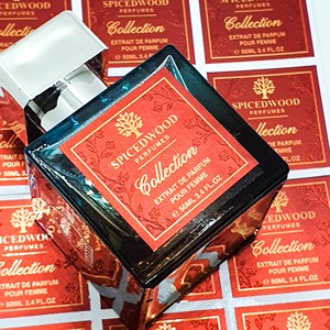 สติกเกอร์โลหะเคลือบ UV แบบด้าน พิมพ์ลายทองโครเมียมนูน สำหรับบรรจุภัณฑ์น้ำหอมและเครื่องสำอางสุดหรู รับผลิตตามสั่งขายส่ง - Product Image 1