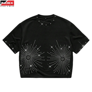 Factory rate USA Rhinestone T Shirt Men Premium Bling <b>Sparkle</b> Shirt Affordable Luxury Cotton Streetwear Design - Product Image 1