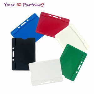ABS Horizontal Business Card <b>ID</b> Badge <b>Holder</b> Card Sleeve - Product Image 3