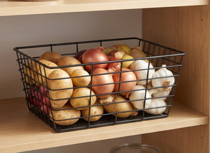 Modern Metal <b>Wire</b> <b>Storage</b> <b>Basket</b> Rectangle Stackable For Multi-Purpose Neatening And Organization Elegant Home Essential - Product Image 6
