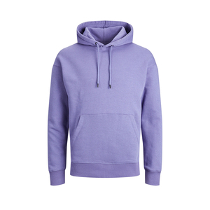 Men's <b>Orange</b> Hooded <b>Fleece</b> Sweatshirt Regular Fit Casual Solid Color Pocket Front Autumn Wear - Product Image 5