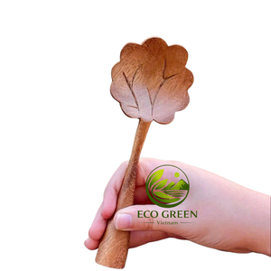 Cuillère en bois artisanale du Vietnam, ustensile de cuisine en bois naturel, vaisselle rustique, outil de service durable pour les acheteurs internationaux - Product Image 4