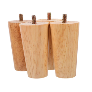 Pieds de canapé en bois massif de fabrication vietnamienne, design industriel, pieds de remplacement en bois d'hévéa pour meubles et projets hospitaliers - Product Image 2