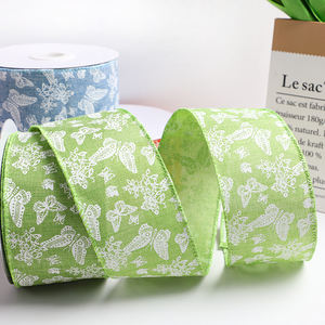 Vente en gros, petit ruban de figurine de papillon, rouleau de lin, matériel de noël, ruban cadeau, ruban de toile de jute - Product Image 4