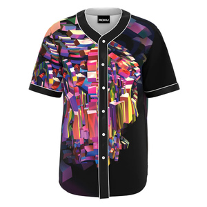 Camiseta de béisbol unisex personalizada, sublimado uniforme de equipo, ropa deportiva con impresión de logotipo, ropa de softbol personalizable OEM ODM - Product Image 1