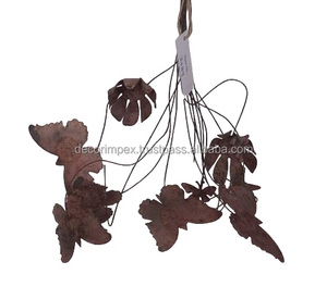 <b>Pink</b> Flower Look Bunch Artificial Magnolia Leafs Wholesale Iron Mistletoe Bunch For Your Store Macrame Wall Hanging - Product Image 4