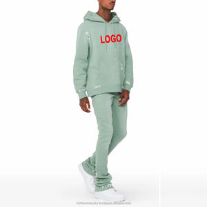 ชุดวอร์ม2025ผ้าคอตตอนสำหรับผู้ชายชุดวอร์มทรงบานออกแบบได้ตามที่ต้องการน้ำหนักเบามีคุณภาพสูงสำหรับฮิปฮอป100% - Product Image 1