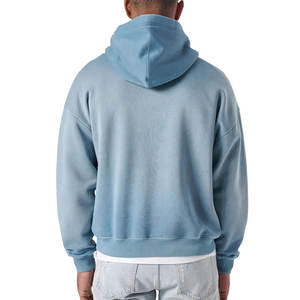 Vente en gros : Sweat à capuche pour homme personnalisé, hiver, délavé à l'acide, 100% Coton, respirant, écologique, épaules tombantes, poches kangourou, manches longues - Product Image 2