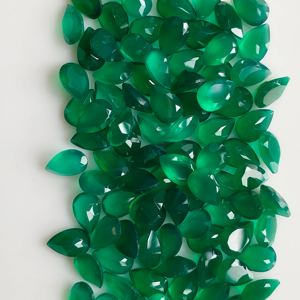 Ónix Verde Natural, Corte Pera de 9x6MM, Gema Suelta de la Mejor Calidad para Joyería, Gemas de Red Mountain - Product Image 3