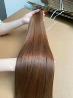 Rambut mentah Vietnam tren panas kualitas tinggi dalam ekstensi rambut warna coklat harga grosir