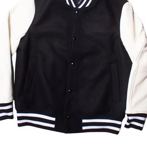100% Wool Winter Casual Solid Wool Varsity <b>Jackets</b> with Horn Button - Product Image 6