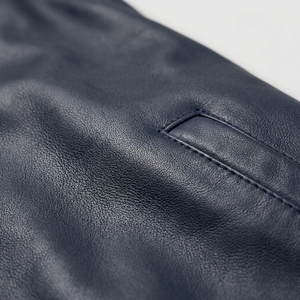 Gilet de motard en cuir véritable noir de qualité supérieure pour homme – Gilet de moto sans manches avec poches zippées et col montant - Product Image 5