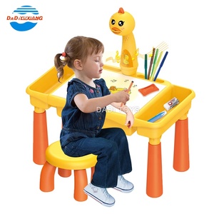 Mesa de plástico para dibujar y escribir para niños, juguete educativo multifunción para aprendizaje creativo, mesa de proyección de dibujo - Product Image 3