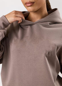 Sudadera con capucha de forro polar grueso para mujer, al por mayor, con marca personalizada para minoristas de moda estadounidenses, suministro a granel - Product Image 4