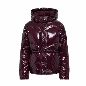 Chaqueta Acolchada de Invierno para Mujer, Corta, Resistente al Viento, Brillante, Abrigo de Plumón Cálido - Product Image 3
