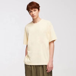 Camiseta de algodón grueso de 280 g para hombre, corte holgado, estilo urbano, 100 % hecha en EE. UU., con impresión de logotipo personalizado, tejido de punto, último diseño - Product Image 1