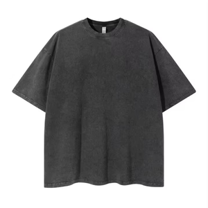 Camiseta Vintage Extra Grande Personalizada para Hombre, Lavada con Logotipo Impreso, Camiseta con Lavado Ácido, Ropa Casual de Calle para Hombre - Product Image 3