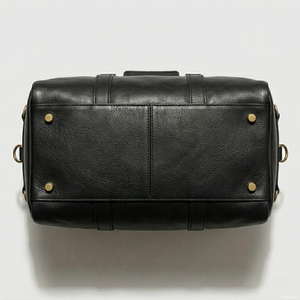 Bolsa de Viaje de Cuero Negra al por Mayor, Bolsa de Fin de Semana con Cierre de Cremallera de Gran Capacidad, Bolsa de Viaje Unisex de 24 Pulgadas, Proveedor OEM - Product Image 5