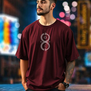 T-shirts en coton 100% coton, t-shirt uni surdimensionné, poids lourd, logo 3D en mousse personnalisé, t-shirt imprimé en relief pour homme - Product Image 4